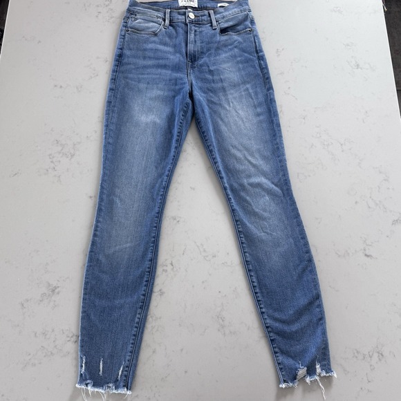 Frame Denim Denim - frame denim jeans women Le‎ High Skinny Sz 27 Light Wash